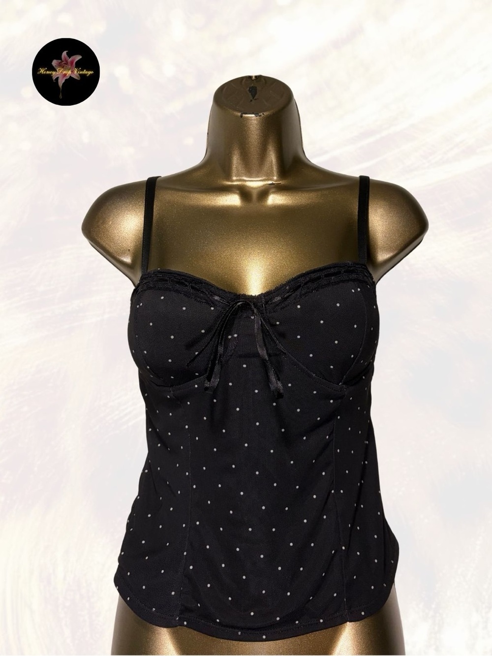 No Boundaries Black Polka Dot Cami